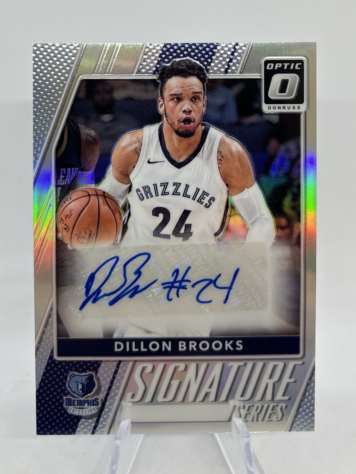 2017-18 Donruss Optic Signature Series 7 Silver Holo Prizm Dillon Brooks Auto RC