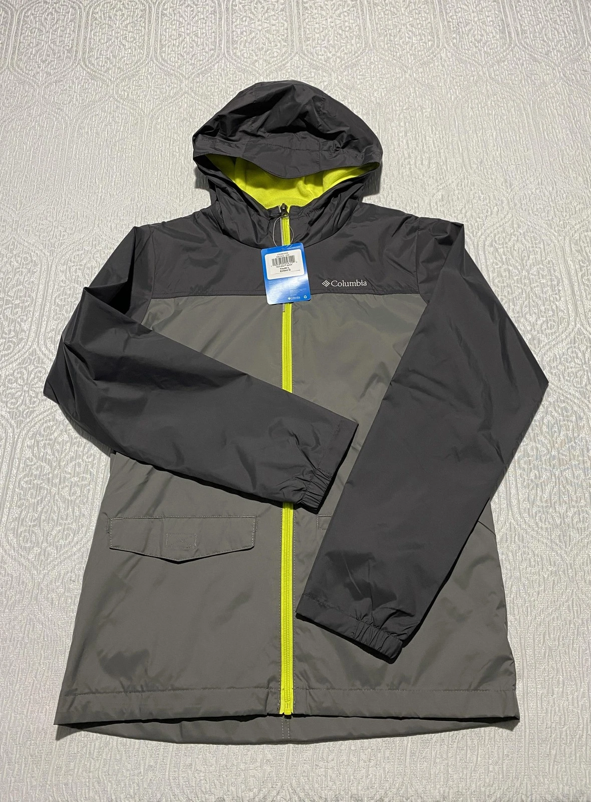 Columbia Rain Zilla Jacket Boys Large Gray Hooded Fleece Lined Rain Protector
Opens in a new window