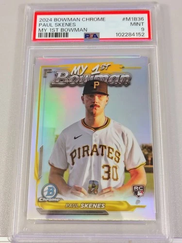 2024 Bowman Chrome My First Bowman Paul Skenes PSA 9 Rookie Cy Young MVP ROY!