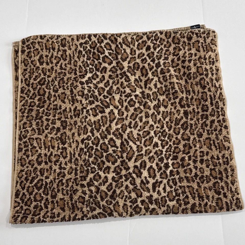Toalla de baño vintage Ralph Lauren aragón leopardo guepardo animal tostado negro (1) - Leer Foto 2 de 4