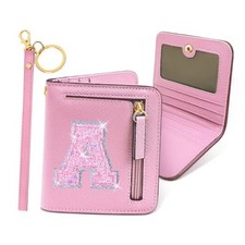 Initial RFID Girls Wallet Wristlet Christmas Stocking Stuffers Birthday Pink A