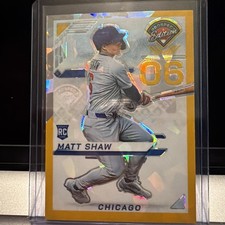 2025 Panini Prospect Edition Matt Shaw Gold /10 Rookie Prizm Cubs