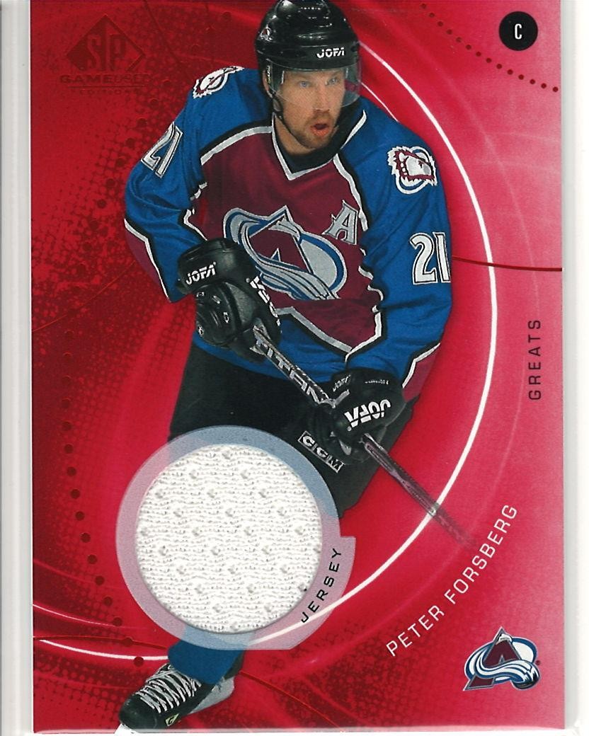 2025-26 SP Game Used #100 Peter Forsberg Red Jersey