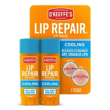 O Keeffe's Lip Repair 2 Pack Cooling Lip Balm For Dry Cracked Lips