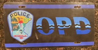 Ortonville Minnesota Police Department License Plate