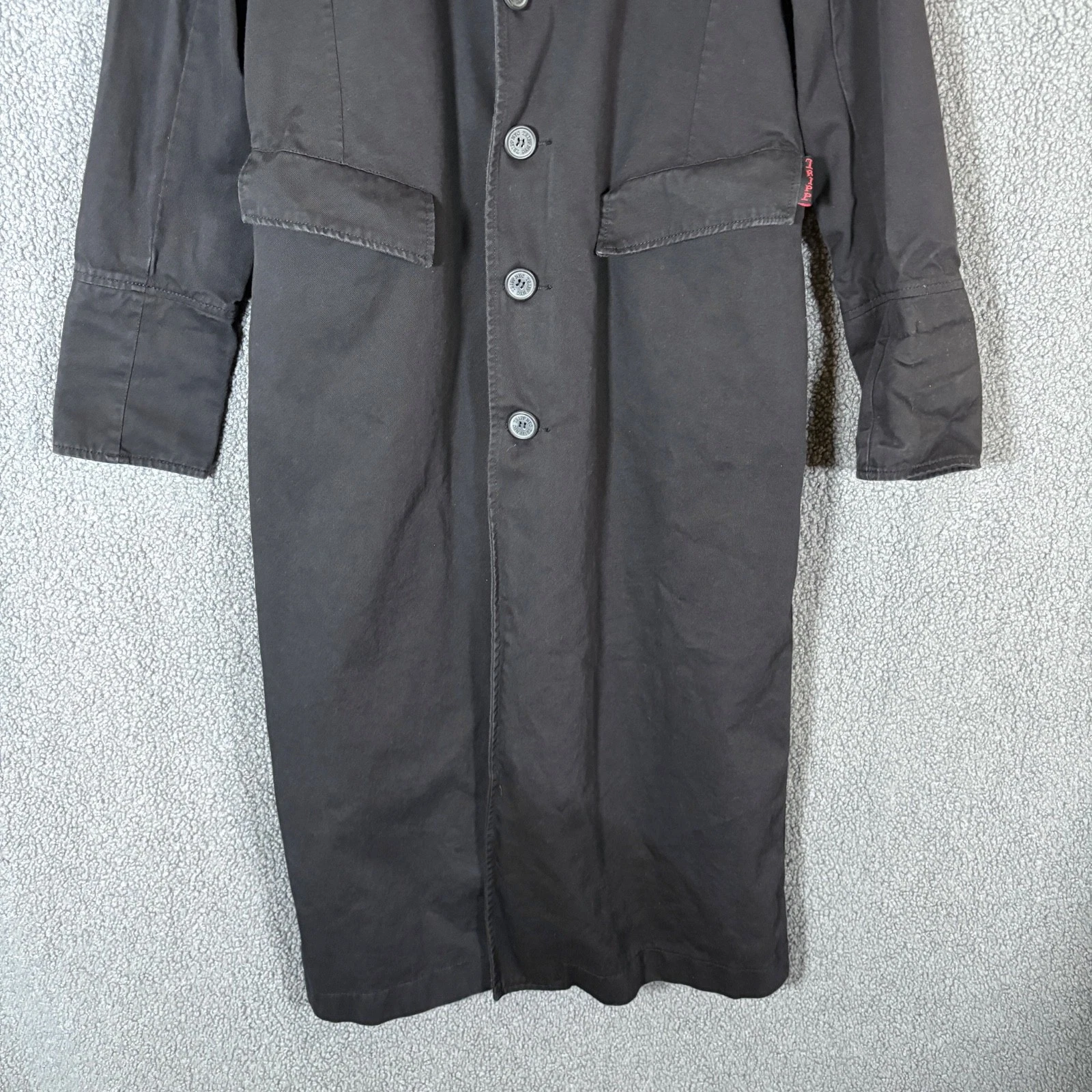 Tripp NYC Cotton Trench Coat - Men's Size M - Black - product detail image 2