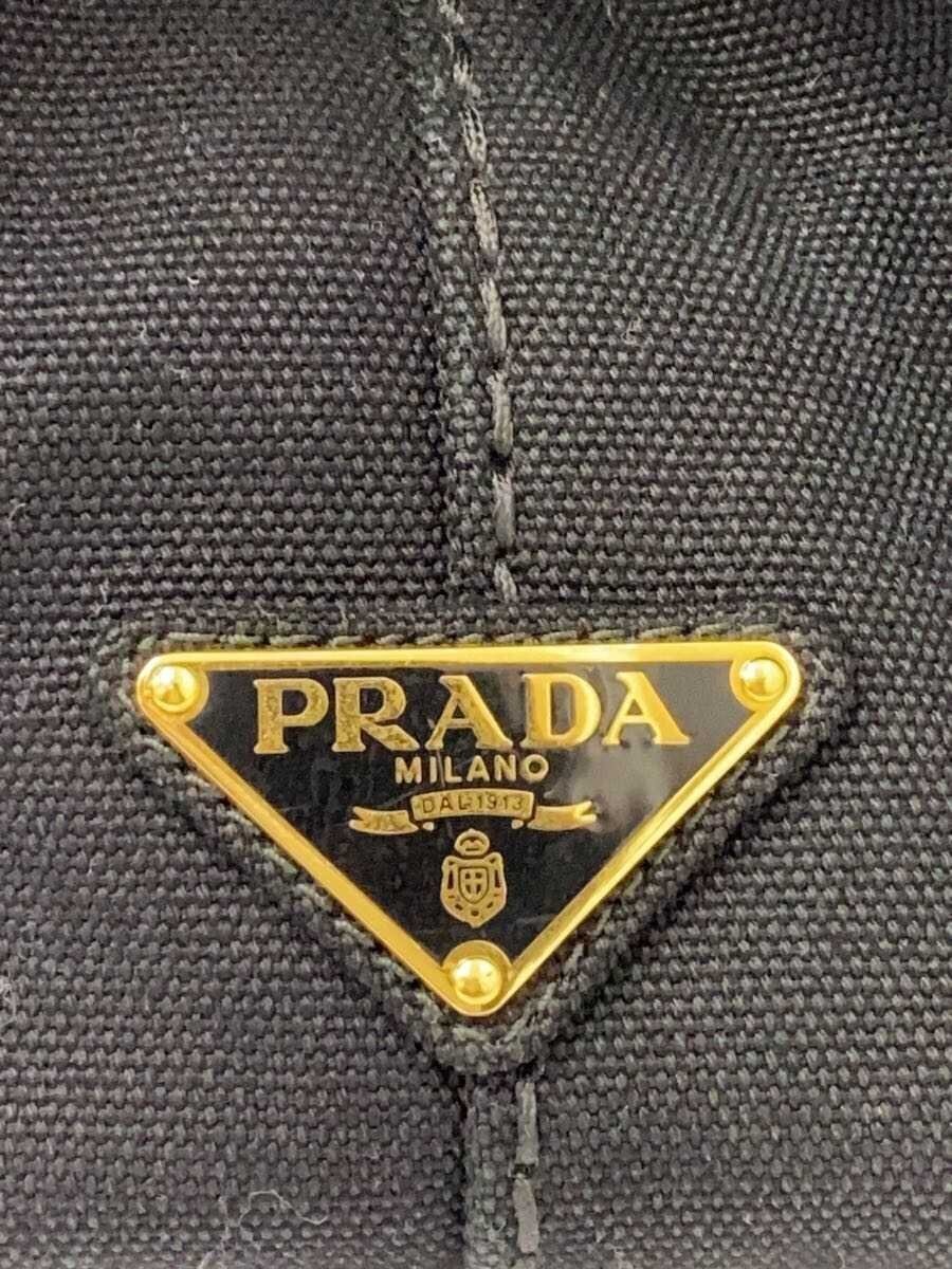 PRADA Tote Bag Canvas BLK Print thumbnail 5