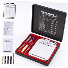 Dice Tray and Storage Case for Farkle Game - Includes Embedded Red and Black