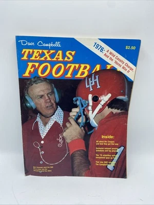1976 Dave Campbell's Texas Football Magazine Annual Bill Yeoman Earl Campbell - Image 1 of 4