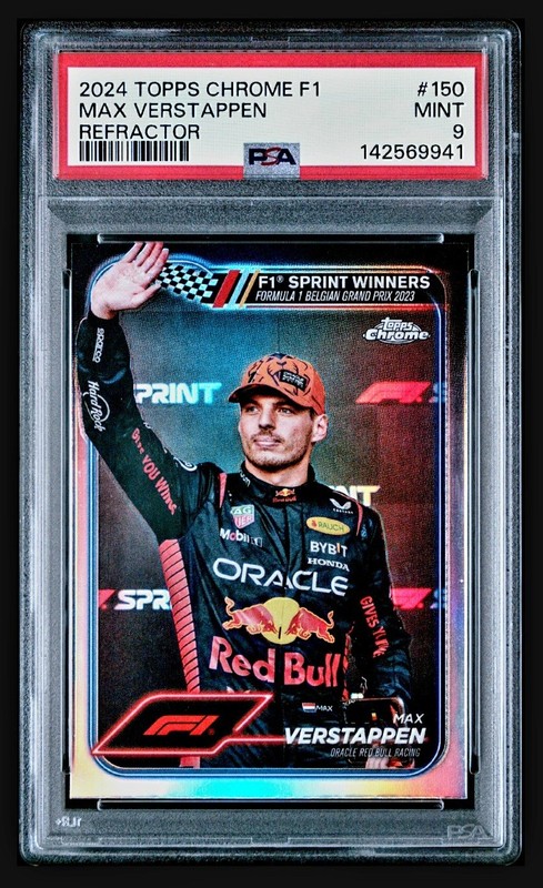 2024 ⛽ PSA 9 Max Verstappen Topps Chrome F1 #150 Refractor Formula 1 Red Bull