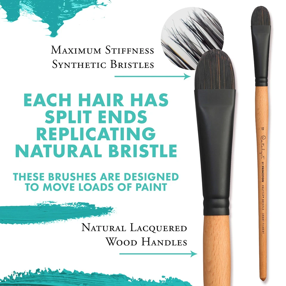 Catalyst, Series 6400, Long-Handle Synthetic Polytip Bristle Paint Brush, Fla... - Image 4 of 4