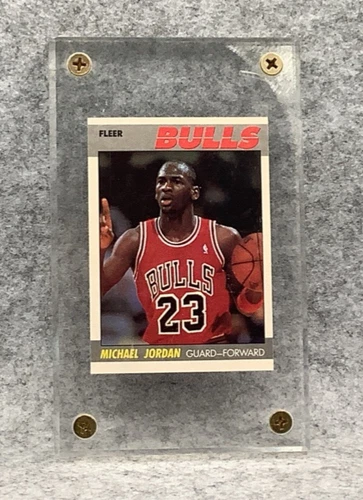 Cased Prestine Condition 1987-88 Fleer - Michael Jordan #59 Basketball Card