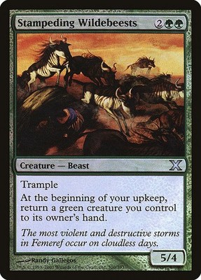 Stampeding Wildebeests NonFoil Tenth Edition 300 Star NM MTG