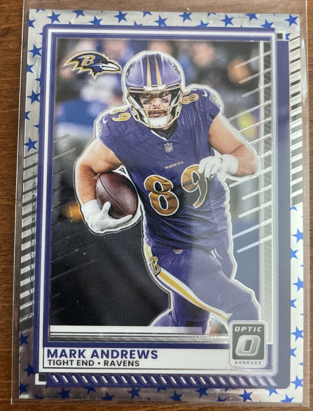2025 Panini Donruss Optic Mark Andrews Blue Stars #199 Baltimore Ravens