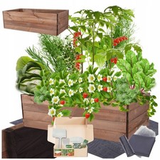 Wooden Vegetable Planter Box Raised Garden Bed 36x120x60cm Pot Free Garden