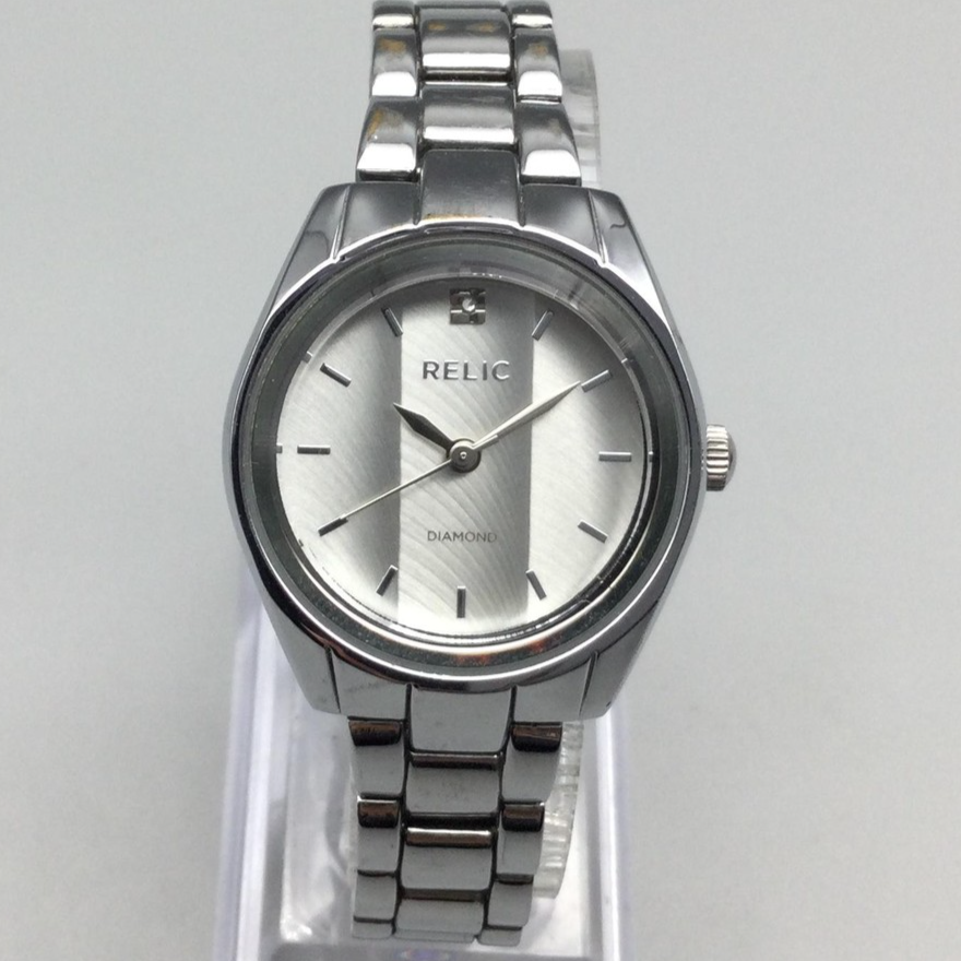 Relic Women\'s Silver Tone Crystal-Accent Bracelet Watch with box need battery 346298?wid=400&hei=400&  main image 2