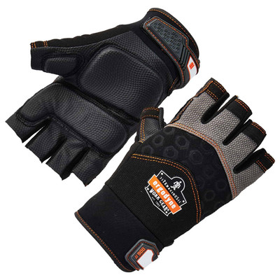 Ergodyne Proflex 900 Impact Protection Work Gloves Padded Palm Half-Finger