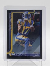 DAVANTE ADAMS 2025 TOPPS CHROME AUTO BLACK REFRACTOR /10 #BA-DAA RAMS Q5849