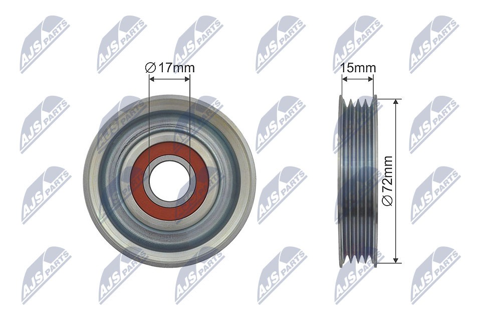DEFLECTIONGUIDE PULLEY VRIBBED BELT RNK-HD-007 FOR SUBARU OUTBACK/LEGACY 2.2L - Image 6
