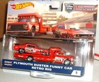 Plymouth Retro Funny Car  Ride Tom McEwen 164 Hot Wheels Team Transport ride