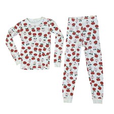 Hanna Andersson Long John Pajama Set in Apple Print Size 10