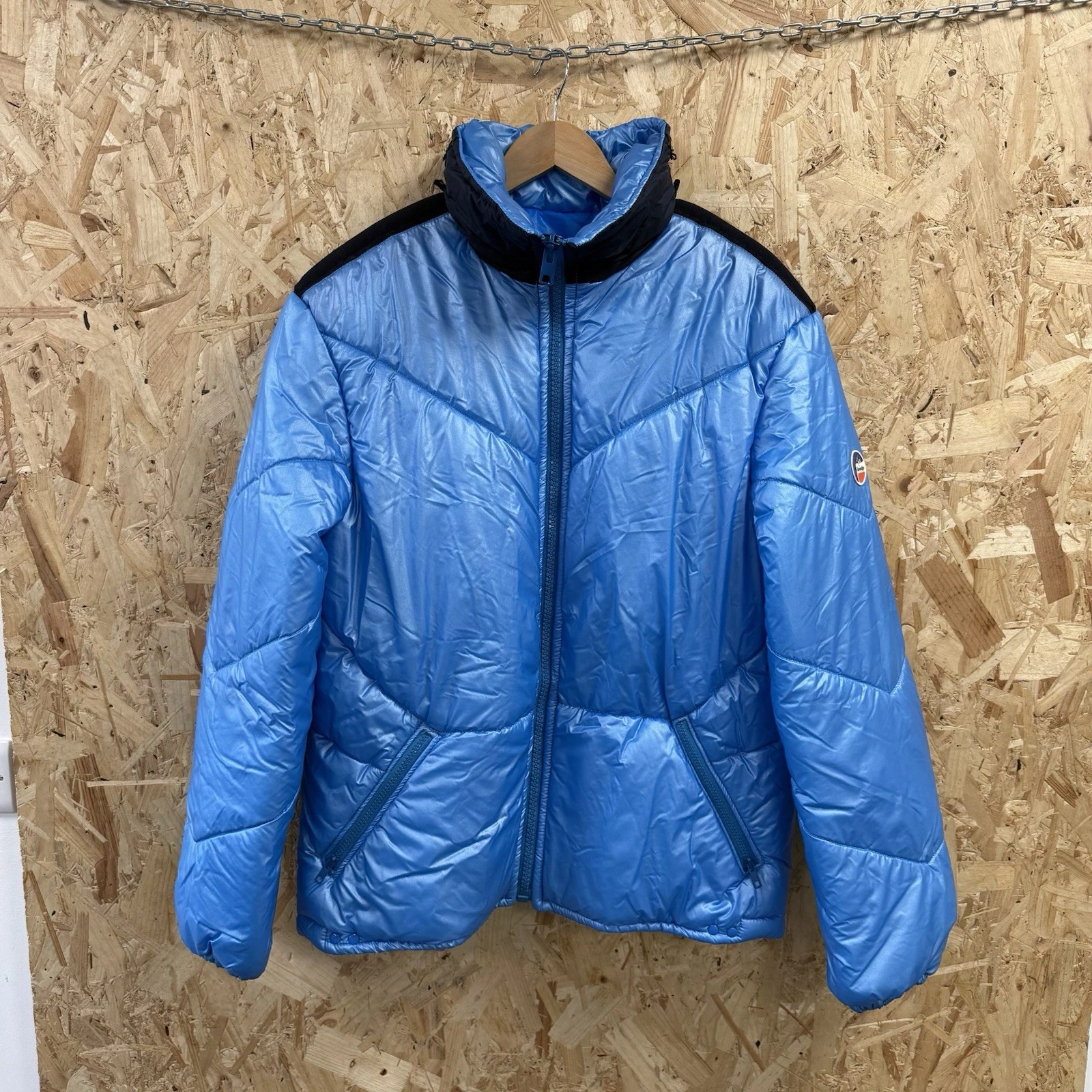 Vintage fusalp padded puffer jacket 80s large blue Ski Snow Jacket