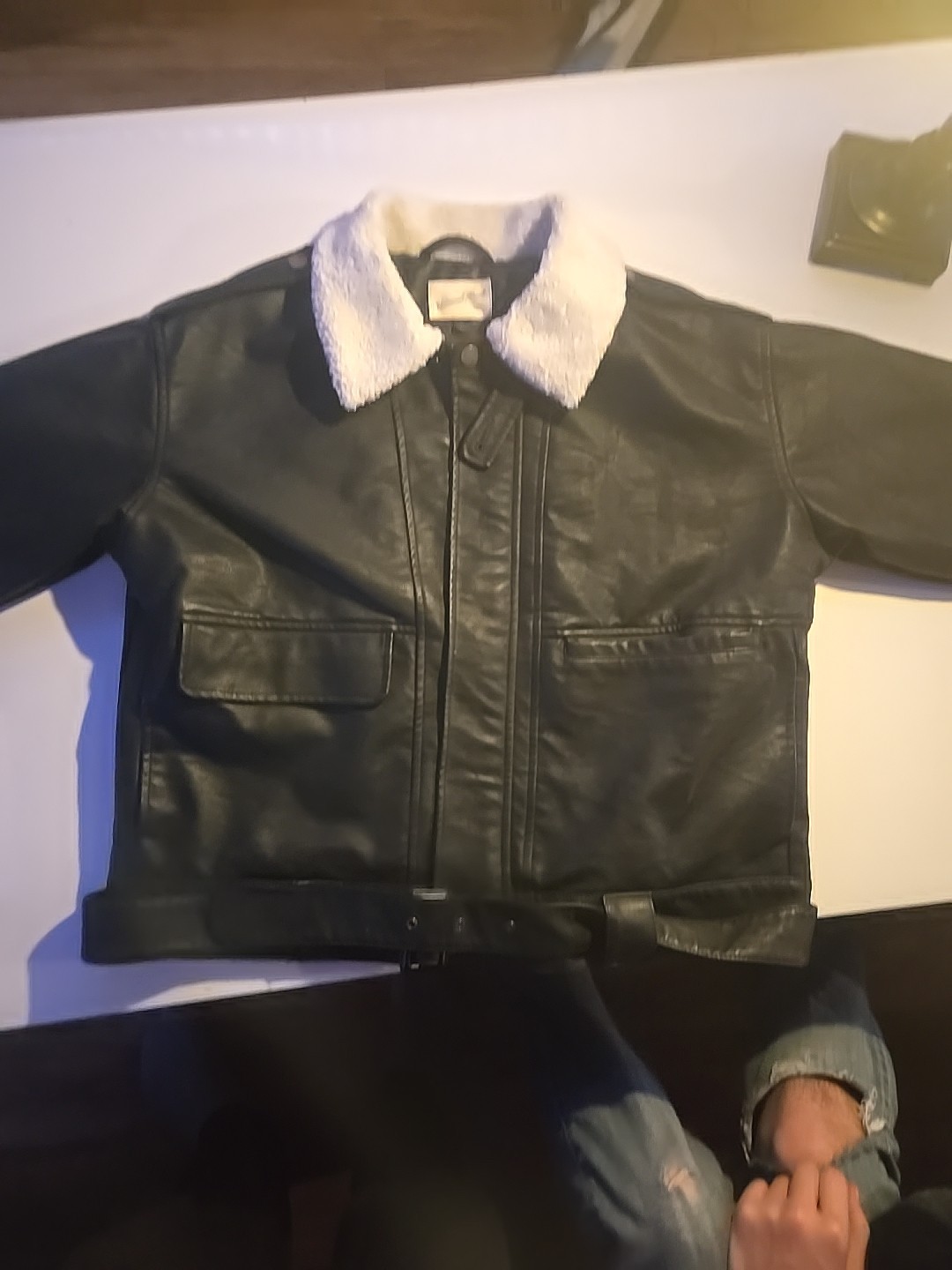 Black Leather Jacket by Universal Thread Women's … - image 1