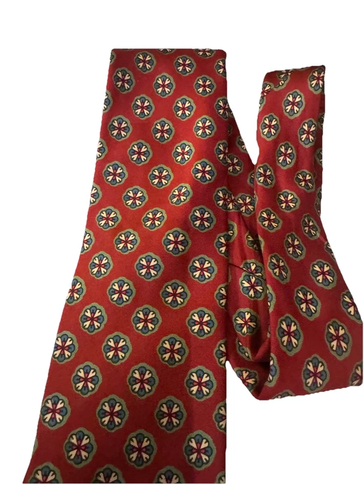 Bert Pulitzer 男式领带丝绸 Foulard England 勃艮第 59 英寸 x 3.5 英寸学院风 — 第 4/4 张图片