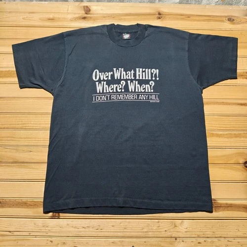 Vintage 90s Over What Hill Where When I Dont Remember At All T-Shirt USA - 2XL - product listing photo