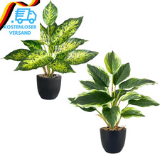 Kunstpflanze Wie Echt 2 Stück, Künstliche Pflanzen Im Topf Zimmerpflanzen, 37Cm 