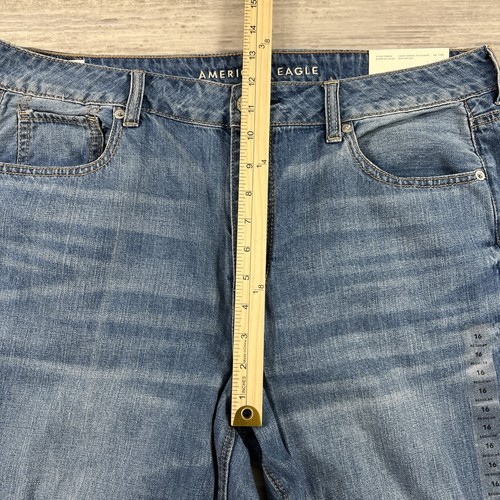 American Eagle TomGirl Jeans High Rise Distressed Medium Wash Raw Hem Neu 16 - Bild 5 von 9