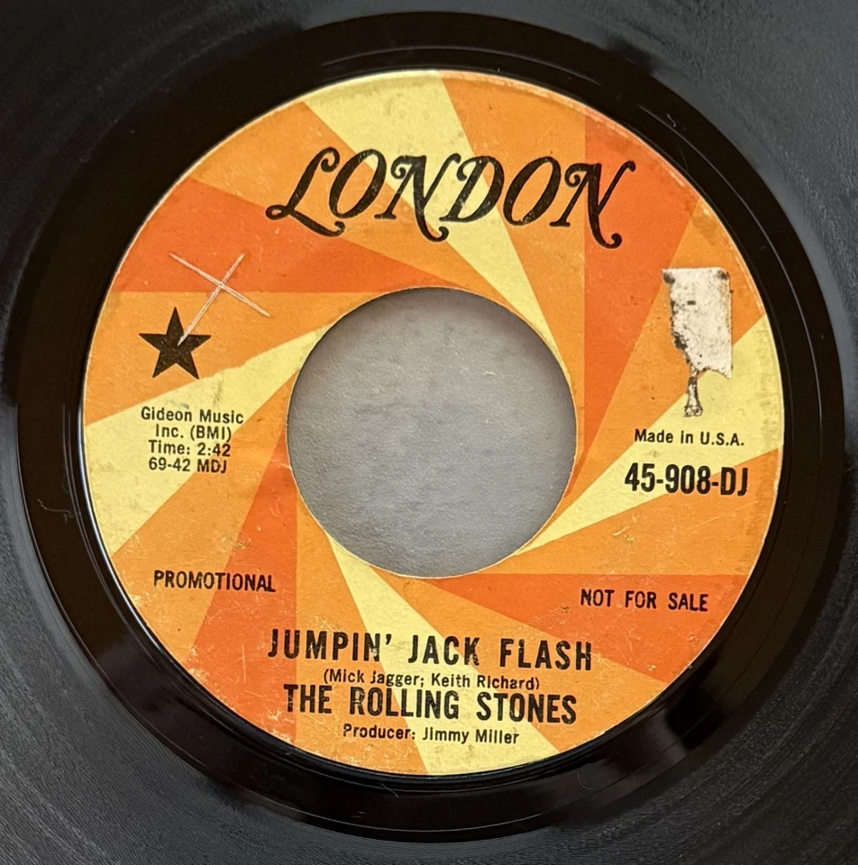 The Rolling Stones - PROMO 7" Vinyl - Jumpin' Jack Flash - 1968 London Records - Image 3 of 4
