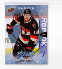 NICK PAUL autographed SIGNED '16/17 OTTAWA SENATORS 