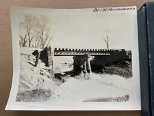 Vintage 1929 OHIO RAILROAD BRIDGE Photo Minerva OH #1-32