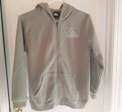 NWT Quiksilver Full Zip Hoodie Juniors Size L Green Hooded