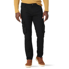 Wrangler Cargo Pants Men's Size 32X32 Black Stretch Taper Leg Regular Fit