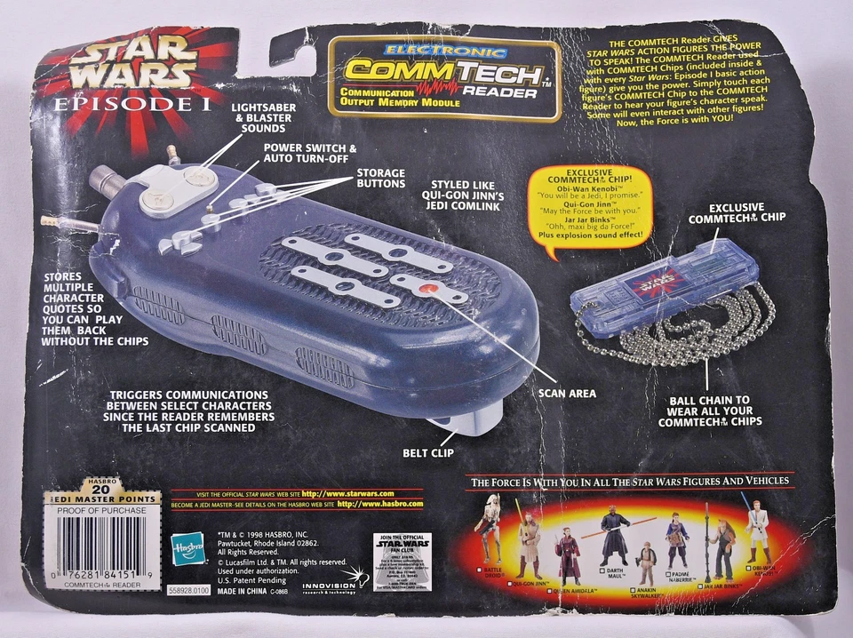 Star Wars Episodio 1 Electronic Comm Tech Chip Reader Hasbro Completo 1998 NUEVO Foto 2 de 2
