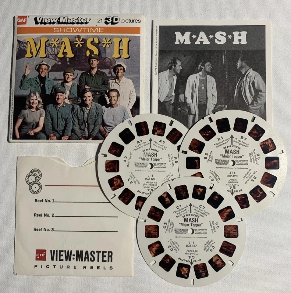 View-Master MASH Showtime 1978 - J11 - 3 Reel Set + Booklet - Image 3 of 4