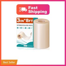Hydrocolloid Roll for Wound Care, Hydrocolloid Patch Bandages 3in x 8ft  B...