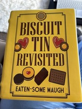 BOOK SHAPED CERAMIC VASE Quirky Design "Biscuit Tin Revisited" Cook Book 20cm 