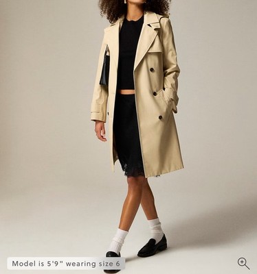 【未使用】digne trench jacket J.Crew New Icon Trench Classic Coat Vintage Khaki Size 0 Classic