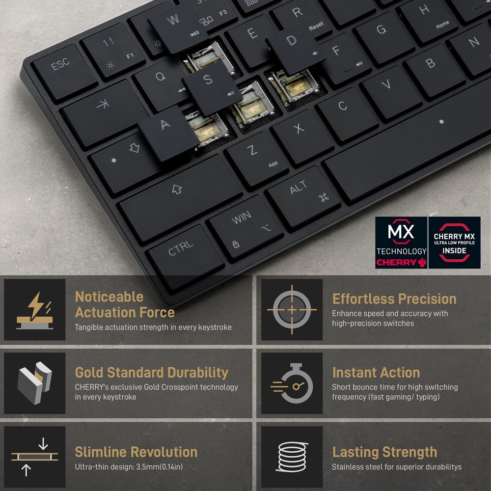AIRONE 65% Mechanical Keyboard with Cherry MX ULP Switch and RGB Backlit US Layout