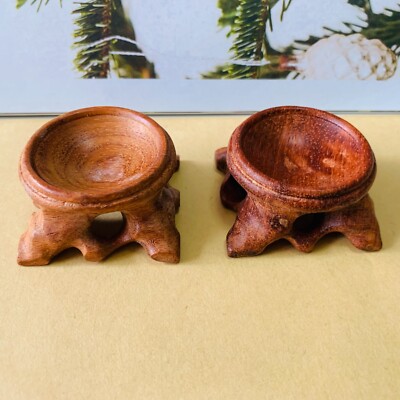 Wholesale Price!2Pcs Rosewood Crystal Sphere stand pedestal holding diameter 4cm