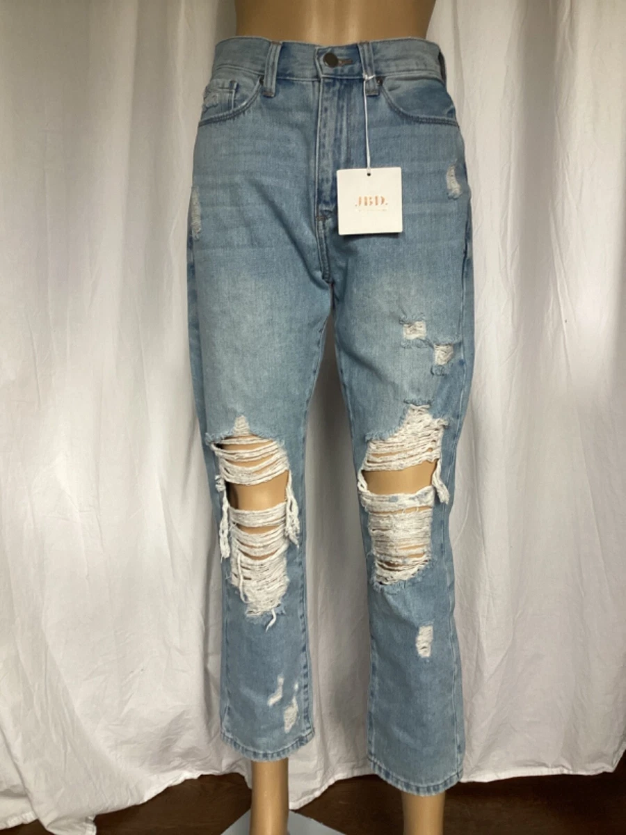 Destroyed girlfriend jeans sales