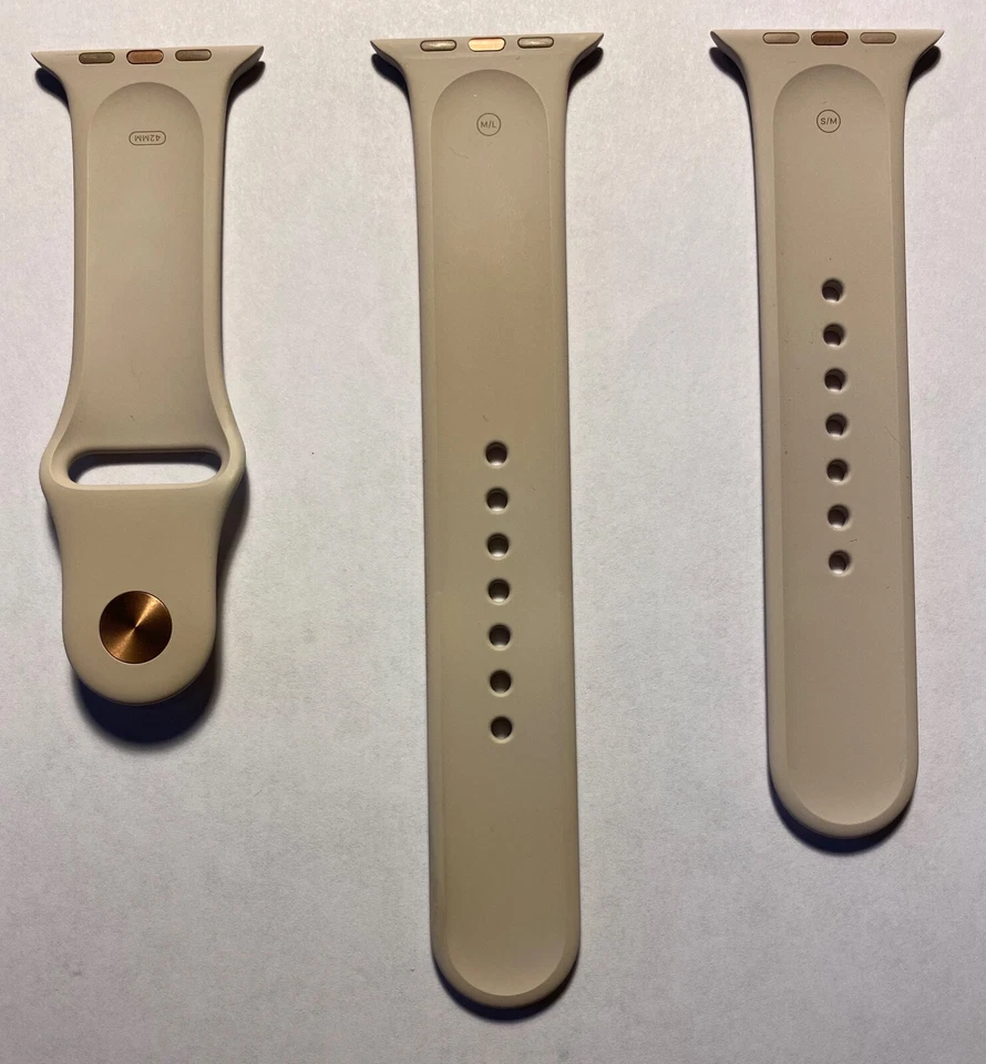 Apple Watch 石材运动型表带 带玫瑰金针系列 3 42 毫米 6 SE 44 毫米 7 45 毫米 原始设备制造商 — 第 2/4 张图片