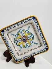 Gialletti Giulio Deruta Dec A Mano 陶器トレイ Gialletti Giulio