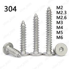 Vite autofilettante testa piatta utrathin con attacco esagonale in acciaio inox 304 M2 M3 M4-M6