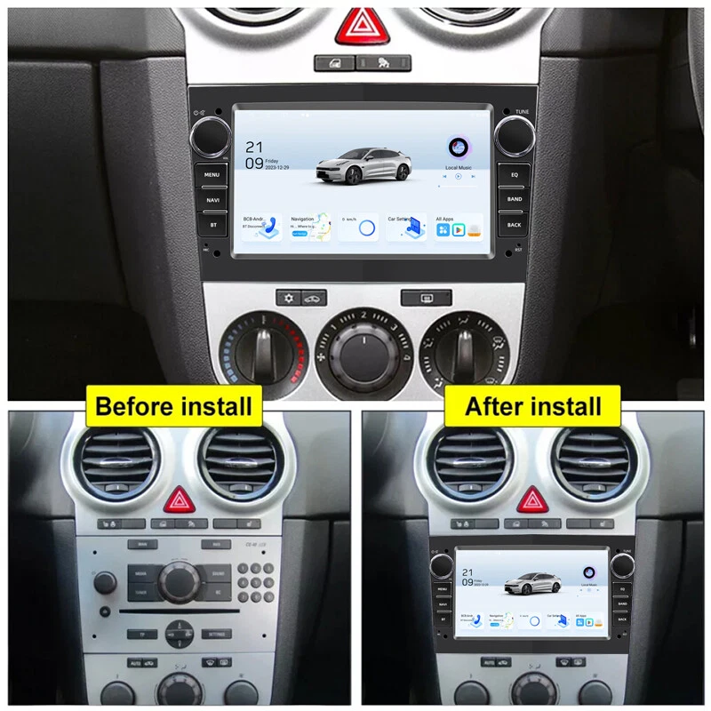  7" For Vauxhall/Opel Astra Corsa GPS Car Radio Stereo Apple Carplay Android 13 - Image 4 of 4