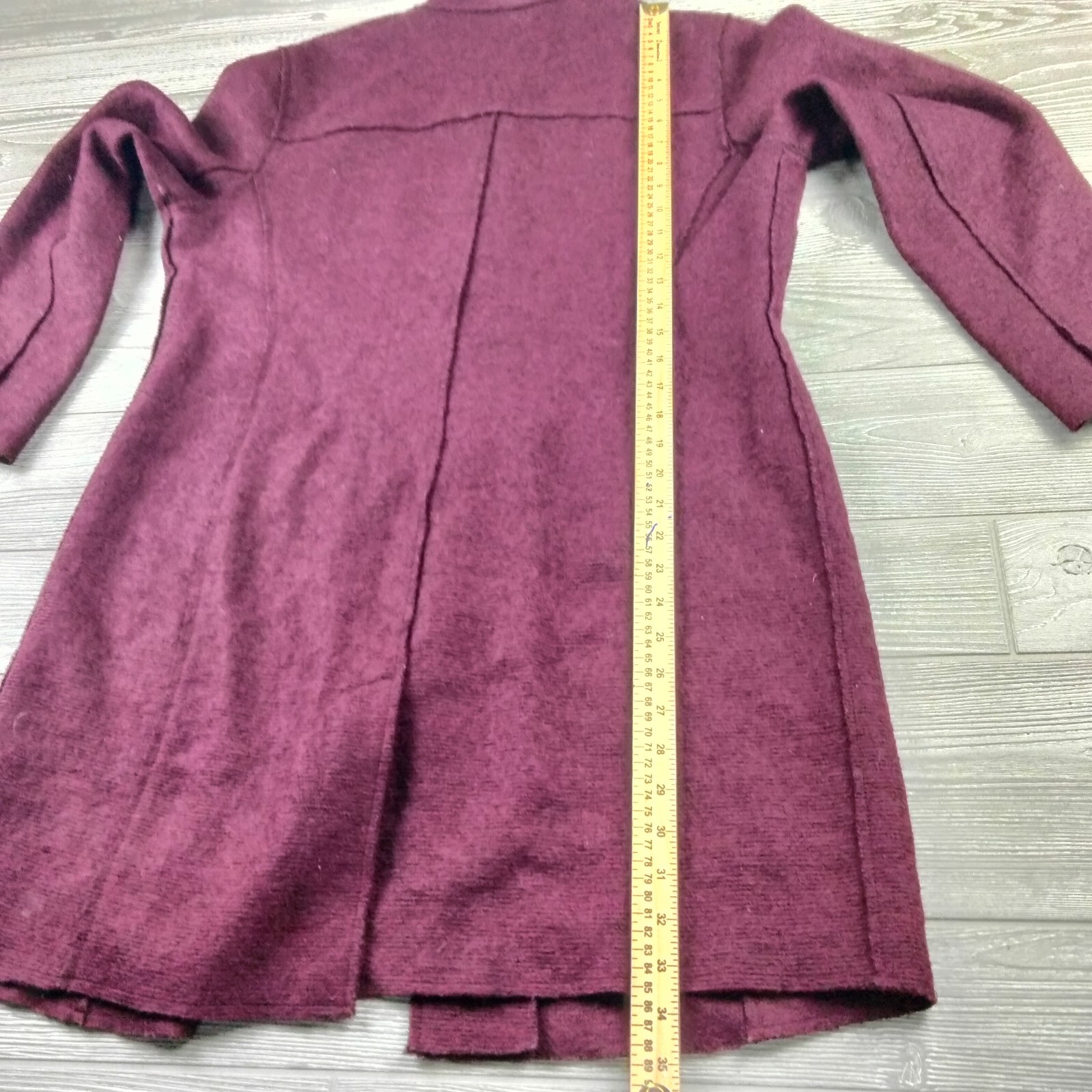 CHICOS Maroon Button front jacket Size 2 Cute fal… - image 5