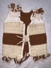 Vintage Handmade Crochet Toddler Sweater Vest
